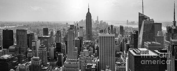 Empire State Building Poster featuring the photograph New York Moody Skyline by Az Jackson