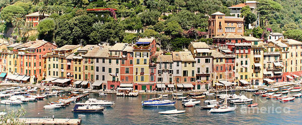 Italy Poster featuring the photograph Portofino Panorama by Kate McKenna