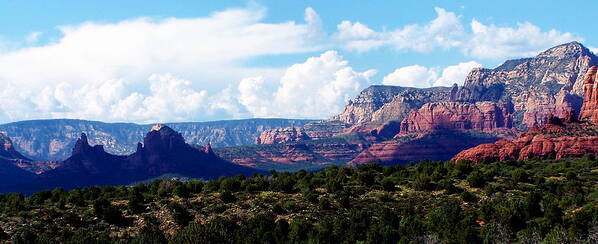 Red Poster featuring the photograph Sedona - 15 by Dean Ferreira