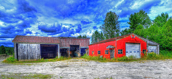 Small Poster featuring the photograph Small town garage by Jim Boardman