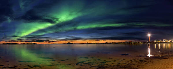 Aurora Poster featuring the photograph Sunset At Andenes by Roy Samuelsen