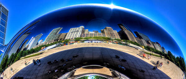 Cloud Gate Poster featuring the photograph The Cloud Gate by Jonny D
