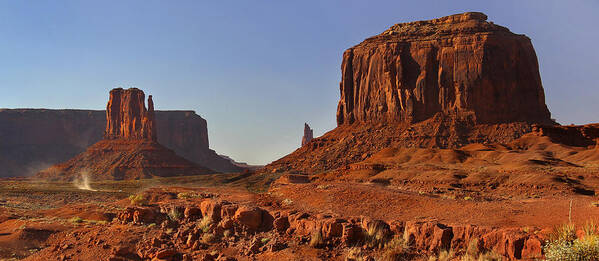 Desert Poster featuring the photograph The Dusty Trail - Monument Valley by Mike McGlothlen