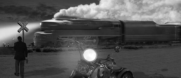 Transportation Poster featuring the photograph The Wait - Panoramic by Mike McGlothlen