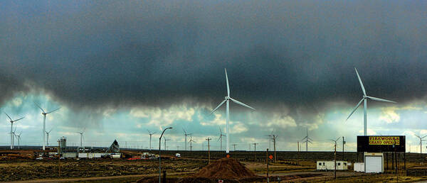 Landscape Poster featuring the photograph Wyoming Wind Farm by Ron Roberts