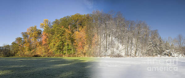Composite Poster featuring the photograph Composite Of Fall And Winter by Ted Kinsman