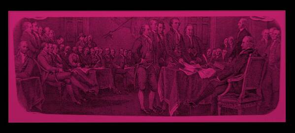 Declaration Of Independence Poster featuring the photograph DECLARATION OF INDEPENDENCE in HOT PINK by Rob Hans