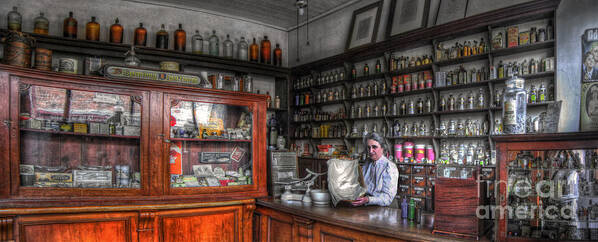 Art Poster featuring the photograph Doo's Chemist by Yhun Suarez