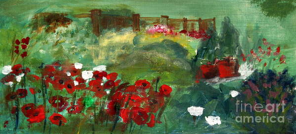 Paintings Poster featuring the painting Garden View by Julie Lueders 