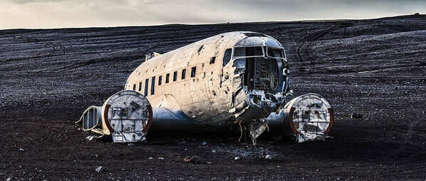 Abandoned Poster featuring the photograph Crashed DC-3 #1 by James Billings