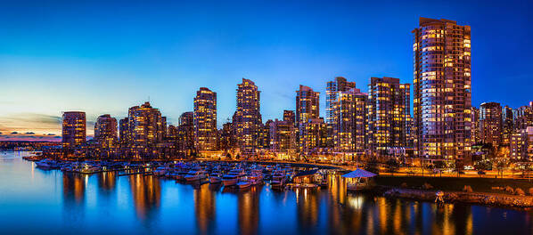 Panorama Poster featuring the photograph Yaletown from Cambie Bridge #2 by Alexis Birkill