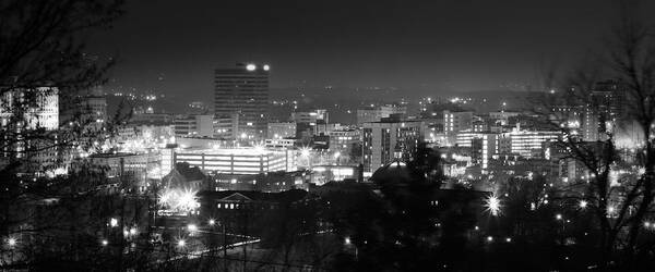Asheville Poster featuring the photograph Asheville North Carolina Skyline by Gray Artus