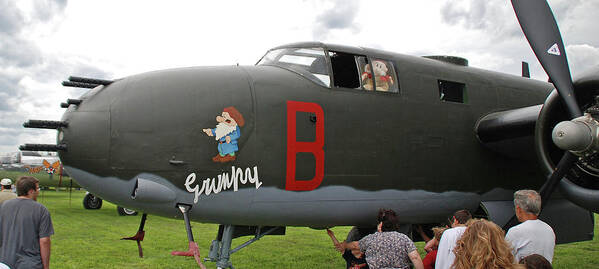 Airplane Poster featuring the photograph B-25 Grumpy by Guy Whiteley
