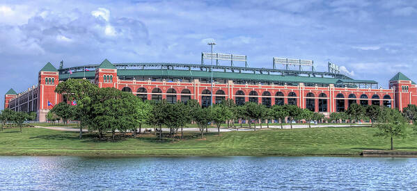 Texas Rangers Poster featuring the photograph Ballpark in Arlington now Globe Life Park by Robert Bellomy