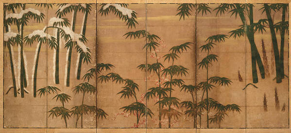 Bamboo In The Four Seasons Poster featuring the painting Bamboo in the Four Seasons by Eastern Accents