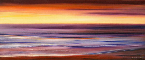 Sunset Paintings Poster featuring the painting Brushed 2 by Gina De Gorna