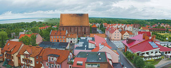 Aerial Poster featuring the photograph Cityscape Frombork Poland by Marek Poplawski