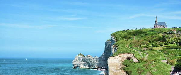 Seascape Poster featuring the photograph Etretat, Normandy, France by Curt Rush