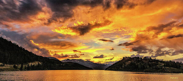 Sunset Poster featuring the photograph Golden Glow at Summit Cove Pano by Stephen Johnson