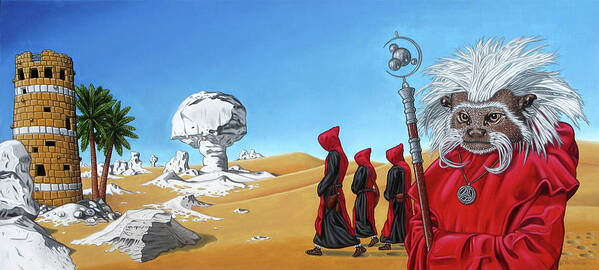  Poster featuring the painting Journey to the White Desert by Paxton Mobley