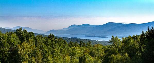Lake George Poster featuring the photograph Lake George, NY and the Adirondack Mountains by Brian Caldwell