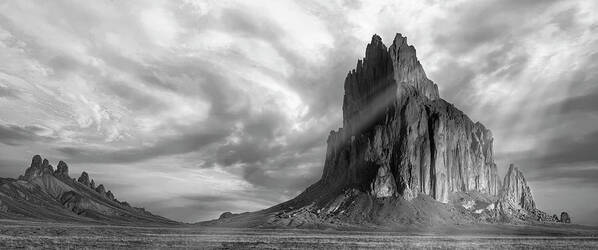 New Mexico Poster featuring the photograph Light on Shiprock by Jon Glaser