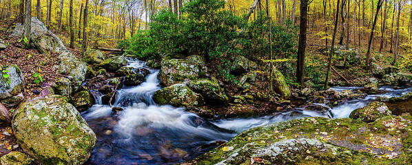 Landscape Poster featuring the photograph Mill Creek in Fall #4 by Joe Shrader
