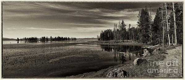 Yellowstone Poster featuring the photograph Pelican Bay Morning - Yellowstone by Sandra Bronstein