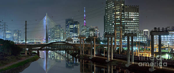 Brooklin Poster featuring the photograph Sao Paulo Bridges - 3 generations together by Carlos Alkmin