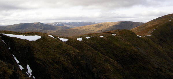 Keswick Poster featuring the photograph Snow on the tops by Lukasz Ryszka