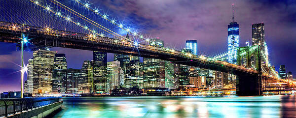 New York City Poster featuring the photograph Star Spangled Skyline by Az Jackson