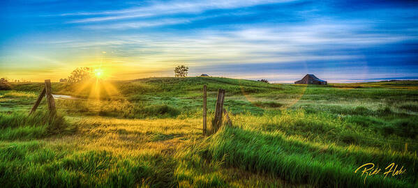 Natural Forms Poster featuring the photograph Sunrise at the Gate by Rikk Flohr