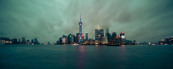 China Poster featuring the photograph The Bund by Nisah Cheatham