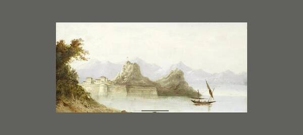 English School 19th Century The Old Fortress Of Corfu Poster featuring the painting The Old Fortress of Corfu by MotionAge Designs