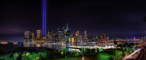 New York City Poster featuring the photograph Tribute in Light II by Raf Winterpacht