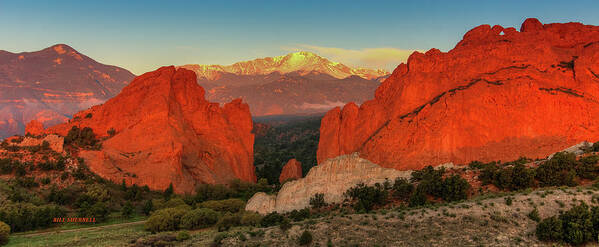 Sunrise At Garden Of The Gods Poster featuring the photograph Sunrise At Garden Of The Gods by Bill Sherrell