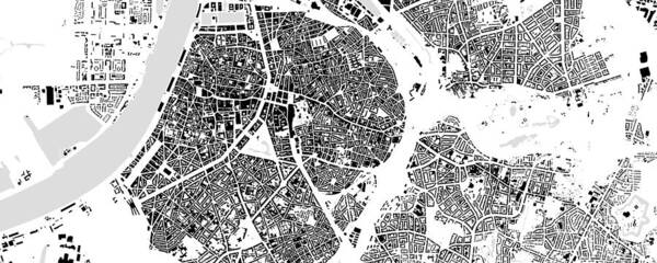 Antwerp Poster featuring the digital art Antwerp building map by Christian Pauschert