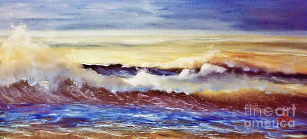 Ocean Wave Poster featuring the painting Ocean Wave by Barbara Hebert