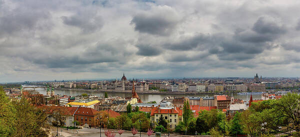 Budapest Panorama Poster featuring the photograph Budapest Panorama by John Haldane
