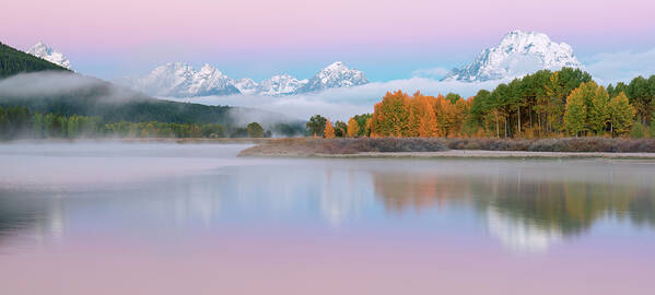 Loree Johnson Photography Poster featuring the photograph Daybreak at Oxbow Bend by Loree Johnson
