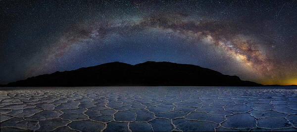 Bad Water Poster featuring the photograph Death Valley Milky Way by Michael Ash
