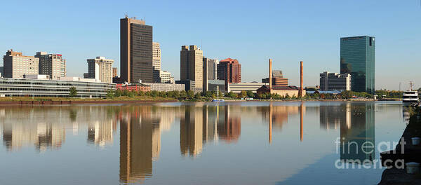 Downtown Toledo Poster featuring the photograph Downtown Toledo September 2014 819 820 Panorama by Jack Schultz