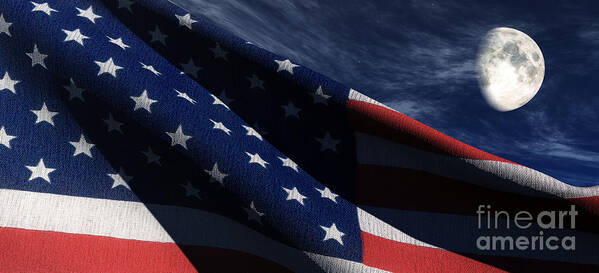 Us Flags Poster featuring the digital art Old Glory by Richard Rizzo