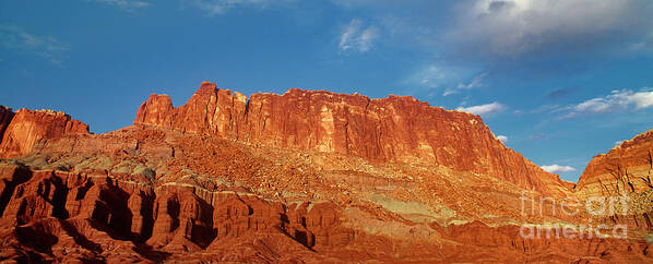 Dave Welling Poster featuring the photograph Panoramic Waterpocket Fold Capitol Reef National Park by Dave Welling