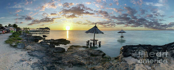 Belize Poster featuring the photograph Sunset at Secret Beach by Jon Neidert