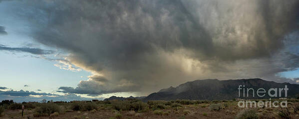 Sandia Poster featuring the photograph Supercell over Sandia Mountains by Matt Tilghman