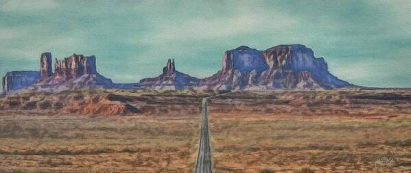 Arizona Poster featuring the painting The View by Jeffrey Kolker
