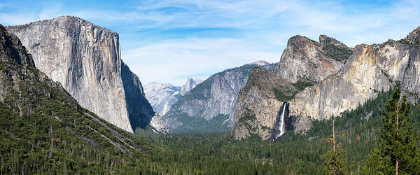 Bridalveil Falls Poster featuring the photograph Yosemite Panorama by Kevin Suttlehan