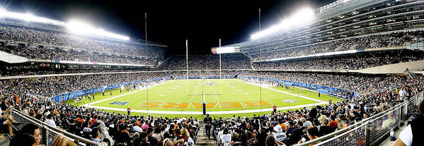 Soldier Poster featuring the photograph 0856 Soldier Field Panoramic by Steve Sturgill