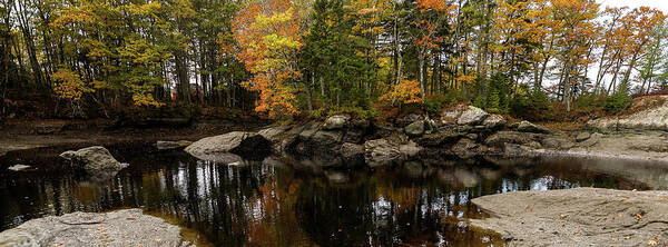 Photography Poster featuring the photograph View Of Stream In Fall Colors, Maine #1 by Panoramic Images